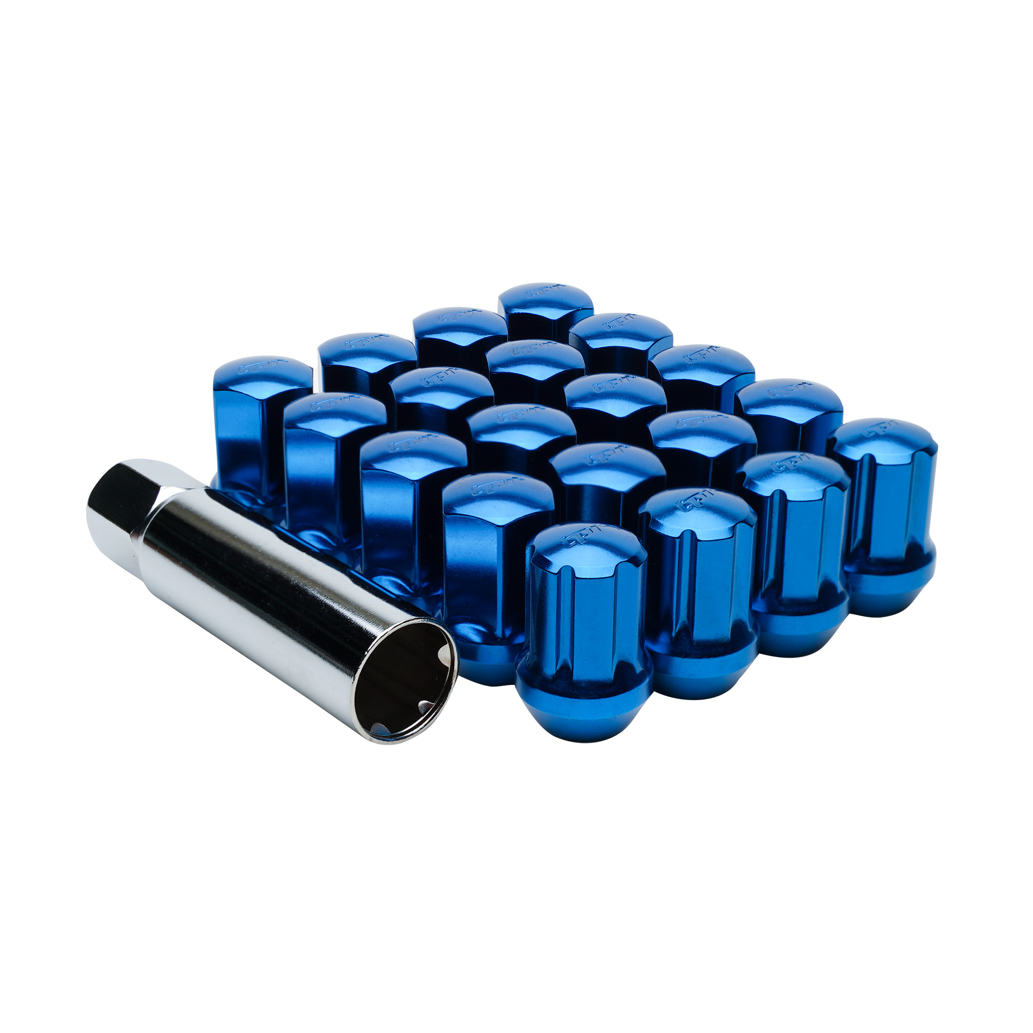 Lug Nuts Blue w/ Lock Key