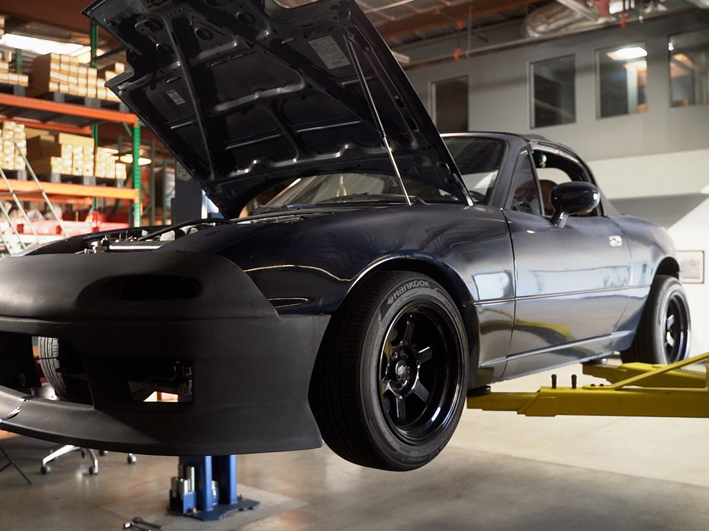 mazda miata coilover install na nb